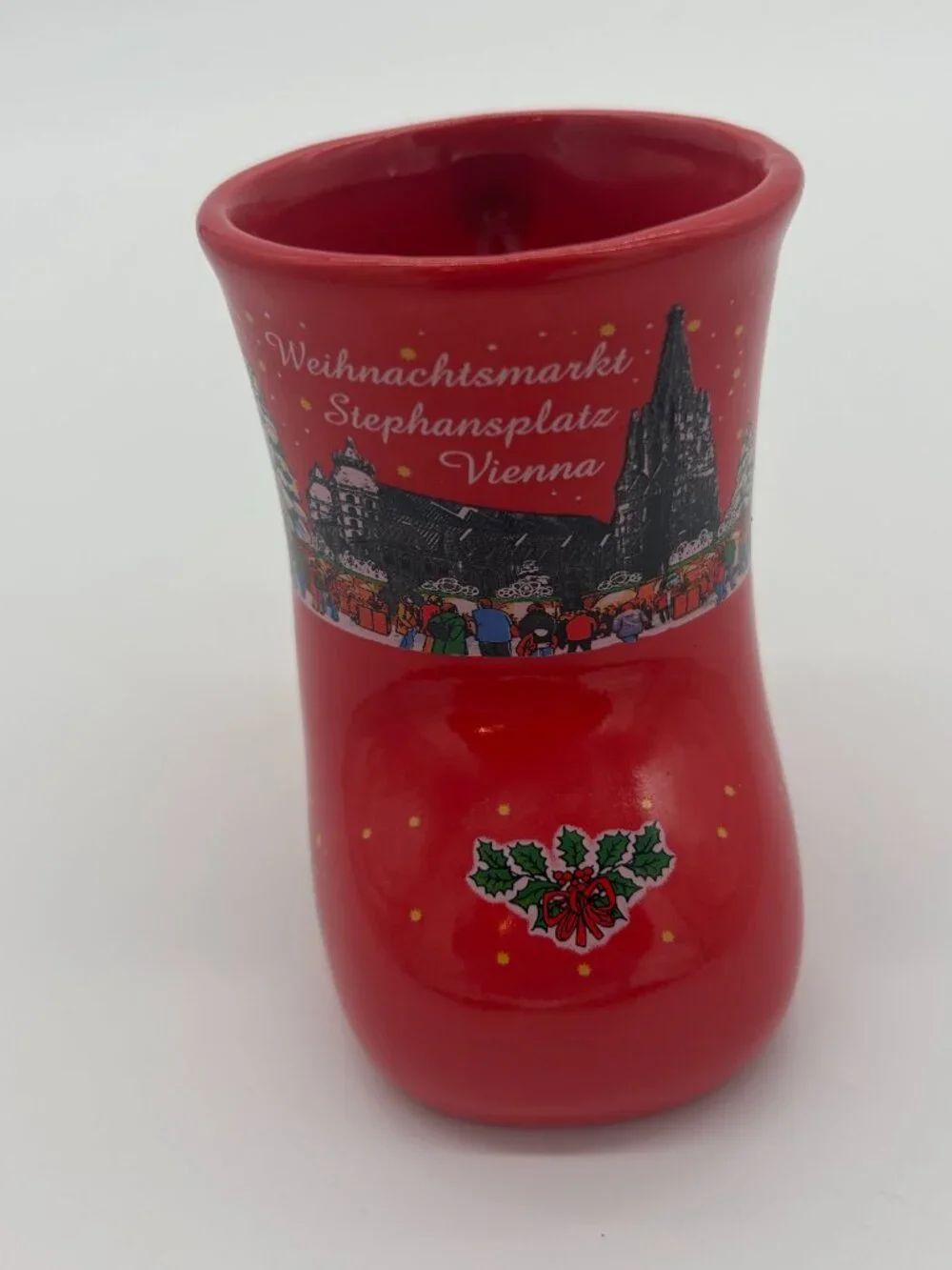 Vienna Christmas Market Red‎ Boot Mug Weihnachtsmarkt Stephansplatz